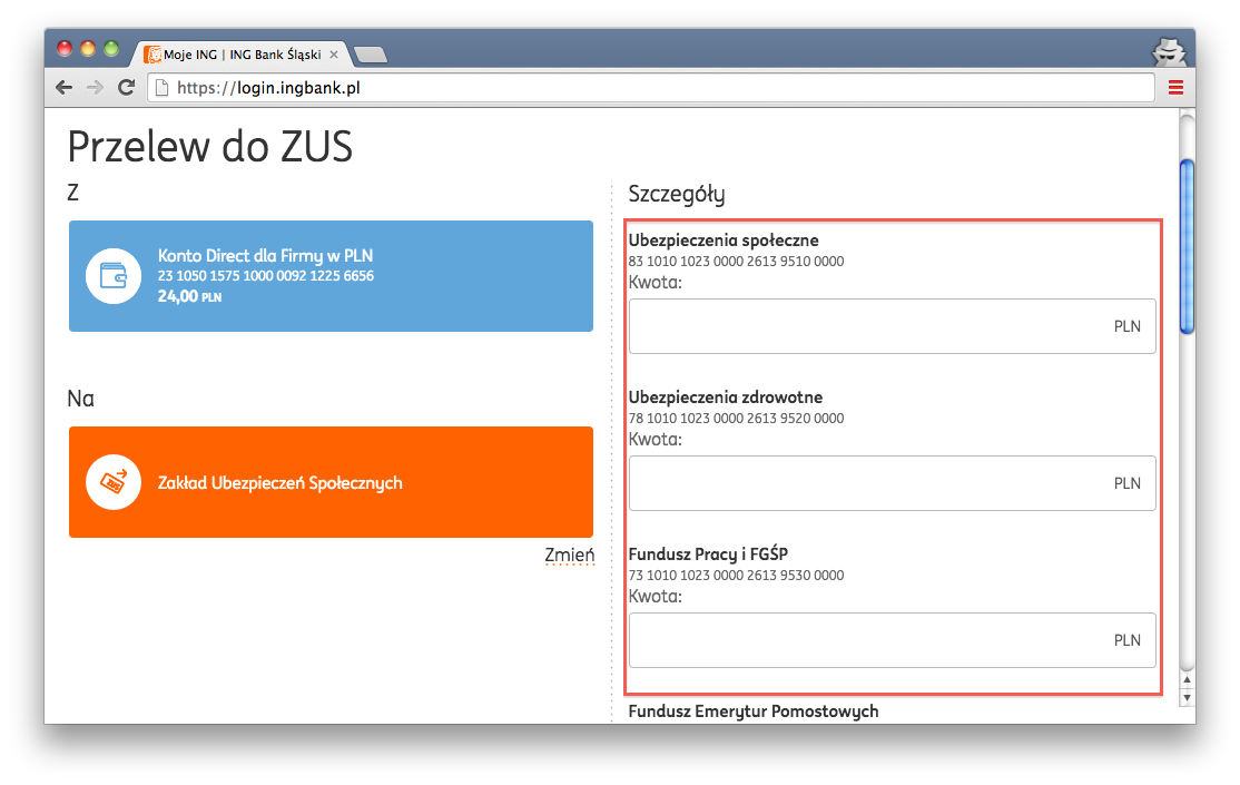 Opacanie skadek online ING Bank l ski Pomoc serwisu 
