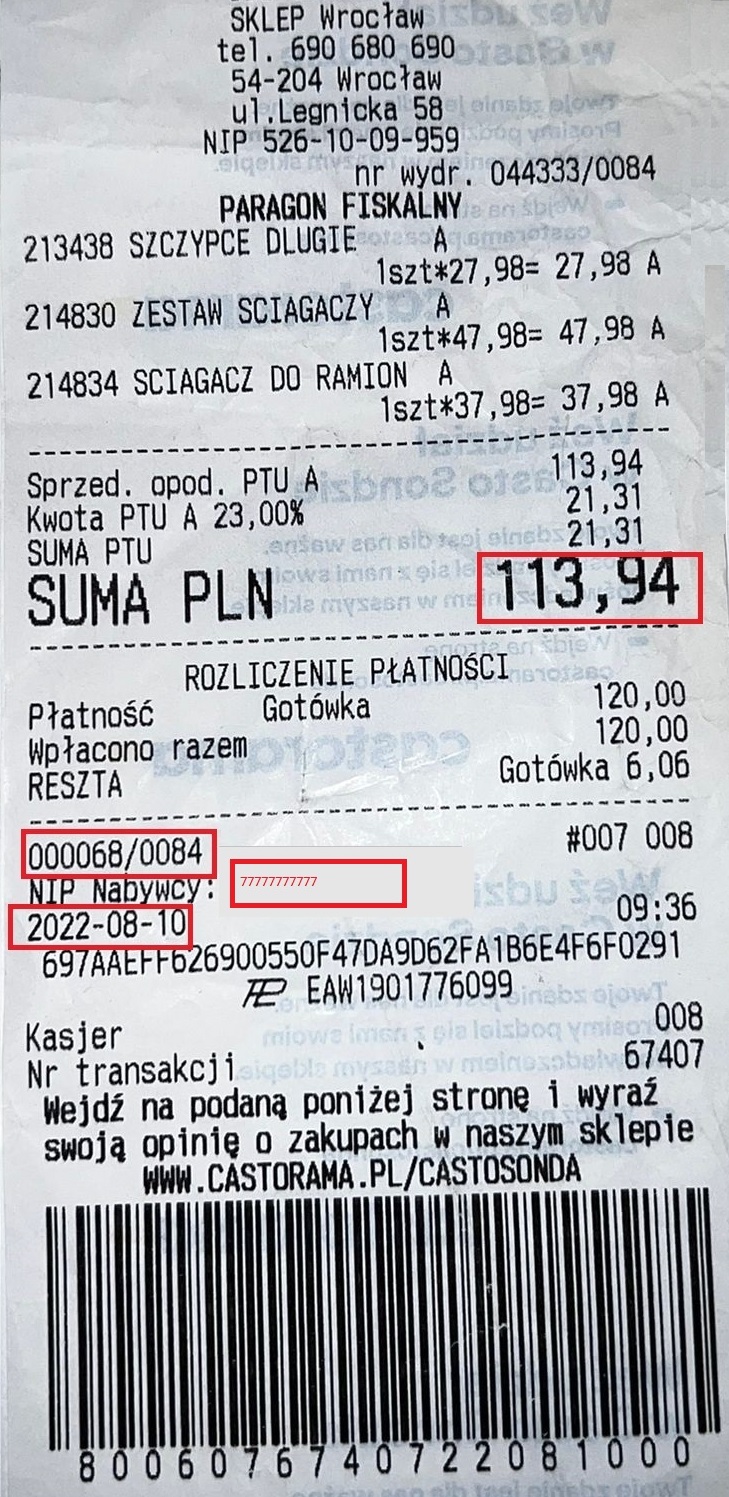 Paragon z NIP czyli faktura uproszczona księgowanie kosztu Pomoc serwisu ifirma.pl Pomoc